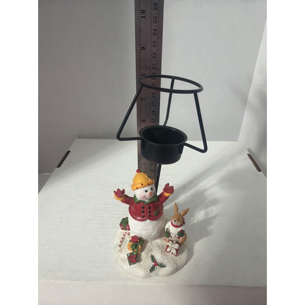Yankee Candle Snowman and Bunny Tealight Holder Christmas Decor 1132935 - Picture 7 of 9